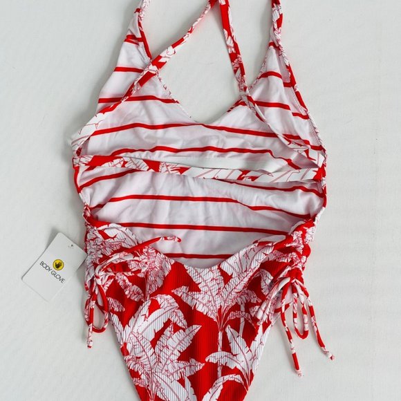 Body Glove Missy Ruched Side One Piece Swimsuit Tropik Vibe Floral - Picture 4 of 5